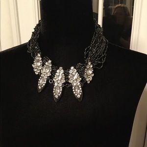 Crystal necklace and earring duo
